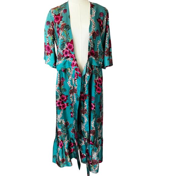 Sandro‎ Tinca Floral-Print Silk Midi Wrap Dress Size FR 36 - Picture 4 of 14